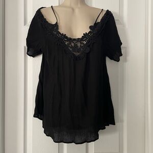 Caution To The Wind Cold Shoulder Blouse